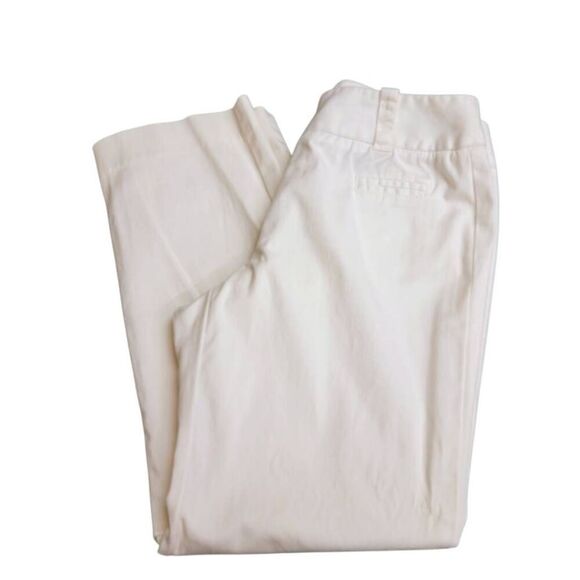 Larry Levine Stretch White Cotton Blend Casual Pants - Picture 5 of 8